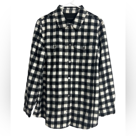 Talbots Wool Blend Buffalo Check Flannel Shacket Jacket NWT Large - Picture 1 of 8